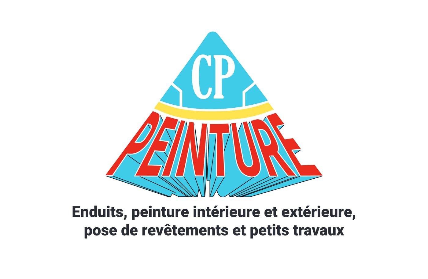 Le recto de la carte de visite : le logo et les services