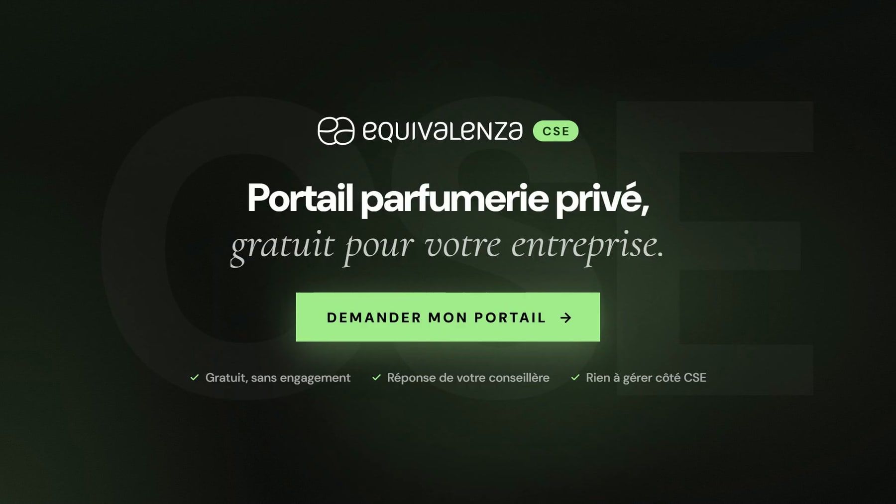 Equivalenza CSE, portail parfumerie privé, gratuit pour votre entreprise