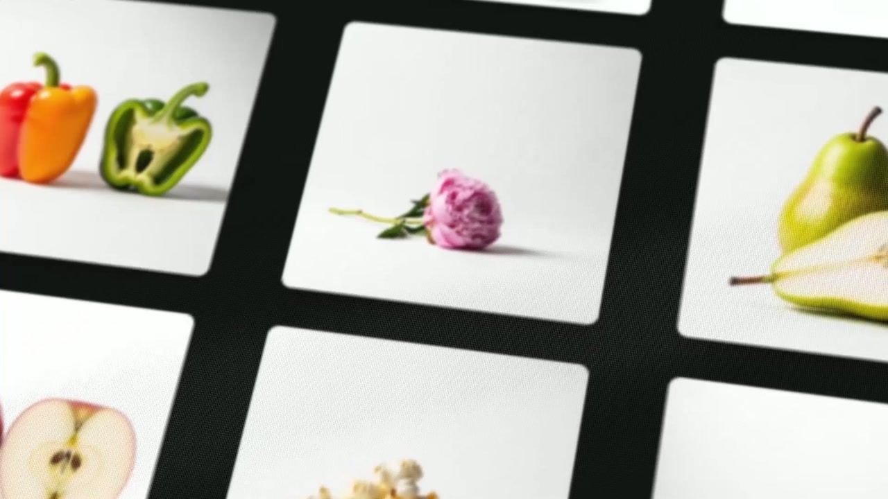 Présentation animée des images d’ingrédients de parfums générées avec Seelab pour la base de données Equidex