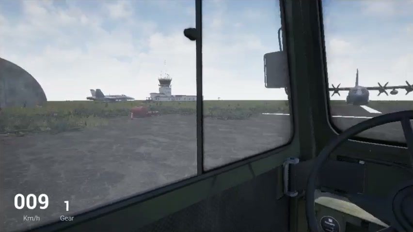Capture originale de la conduite du Tracma depuis sa cabine dans l’environnement Unreal